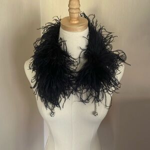 Vintage ostrich feather collar